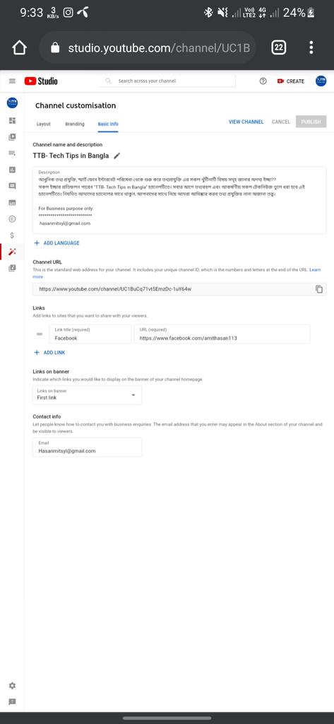iamAmit01's tweet photo. @TeamYouTube 

Hello dear sir, 
I have completed all requirements but i cannot find custome url options yet. Can you help me with my issues. Thanks

My channel name : TTB-Tech Tips in Bangla https://t.co/WLGTGdy0Kx