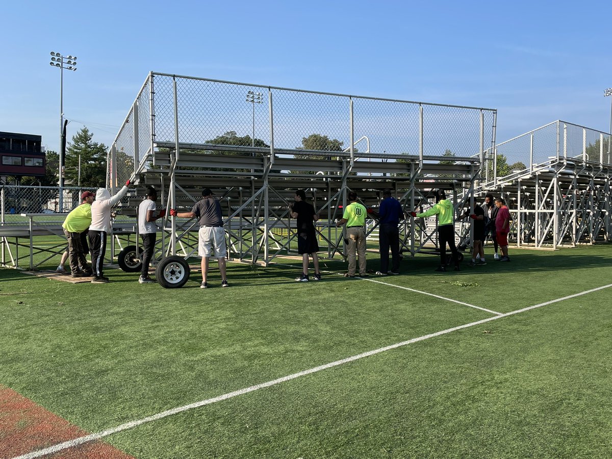 kellybommer's tweet photo. Shoutout to @DanTeliski @egrooms84 and #TwitterlessNick for the big bleacher move this past week! #WeAreReady https://t.co/grPcLq9yCB