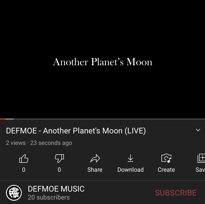 Another Planets Moon is out now!! Go check it out!!! #DEFMOE