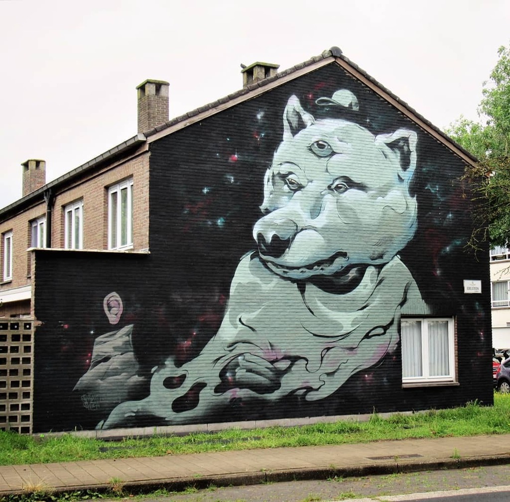 F_erre's tweet photo. Another #mural update from #Ghent : this is what @simian_switch made for the Goldmine @wallin_9000 festival #nieuwgent.
.
#simianswitch #streetart #Gent #streetartgent #ghentstreetart #urbanart #threeeyes #graffitiart #artinthestreets #streetartbelgium #β¦ https://t.co/WelCxWhmS1 https://t.co/rJhOT8ws9c