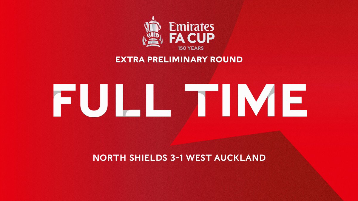 NorthShieldsFC's tweet image. FULL TIME 

@NorthShieldsFC 3-1 @westaucklandfc 

The Robins are flying with an emphatic 3-1 win in the #FACup against @westaucklandfc 

Goals from @CartyAndrew7 , @calsmiith and @WilsonDan_ 

#FACup #HowayTheRobins