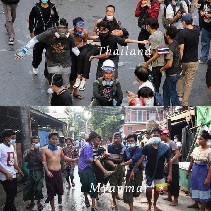 KayZinTheint10's tweet photo. Myanmar always together with Thailand 🇲🇲🇹🇭
#WhatsHappeningInMyanmar 
#WhatsHappeningInThailand 
#Aug7Coup https://t.co/R6Y2LscAgw