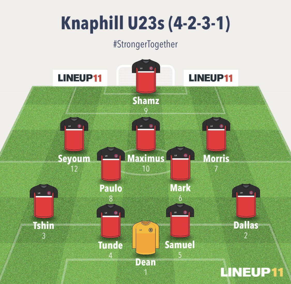 Today we play @SCRU23_Isthmian in our final pre season match #lineup11 Subs: Fowzi, Donnel, Liam