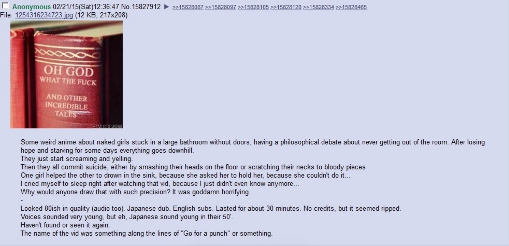 💾lost media of the day!📺 (currently ia whoops) on Twitter: &quot;// gore , death , suicide today's lost media is saki sanobashi/go for a punch! it was first mentioned in a 4chan