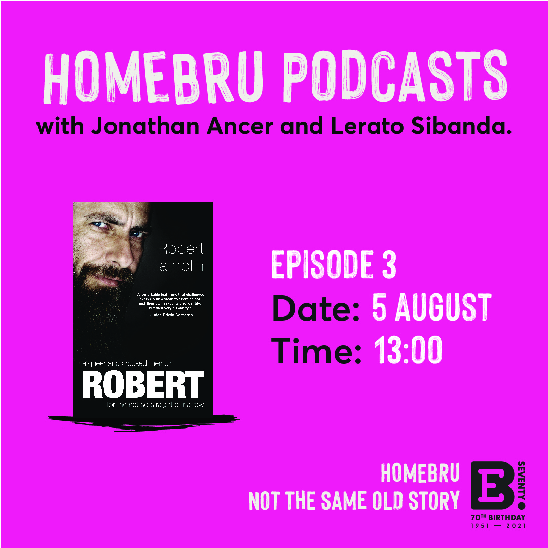 Homebru Podcast Episode 3 is out!

On this episode <a href="/jonathanancer/">jonathan ancer</a> and <a href="/LeratoScribess/">Lerato Sibanda</a> talk with author <a href="/ThisRobHamblin/">Robert Hamblin</a> to discuss his new book Robert.

Take a break and listen to this amazing discussion here. iono.fm/e/1080875
