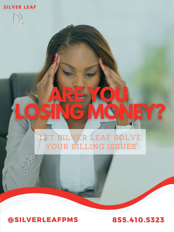 SilverLeafPMS's tweet photo. Are you losing money?? Silver Leaf PMS can solve your billing issues! #billingsolutions #practicesolutions #nursepractitioners https://t.co/x4SeEHxhiX