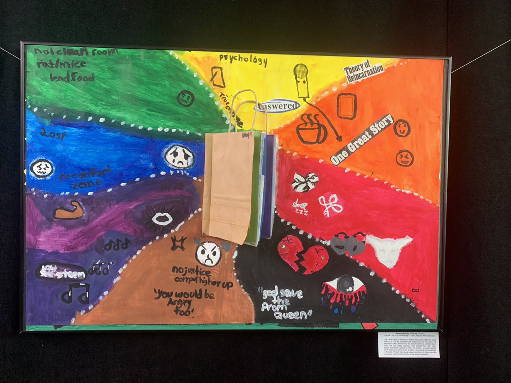 StephaniePlachy's tweet photo. It was incredible to see so much artwork from @NYCSchools students, especially our middle schoolers from PS/IS 384! Congrats to all involved! #brooklyn #arts #publicschools #basquiatproject https://t.co/awBj4vtXbZ