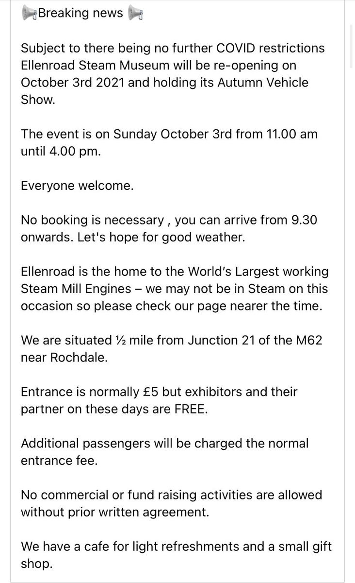 Pleased to announce we open Sunday October 3rd for our car show!!! 😍🥰
