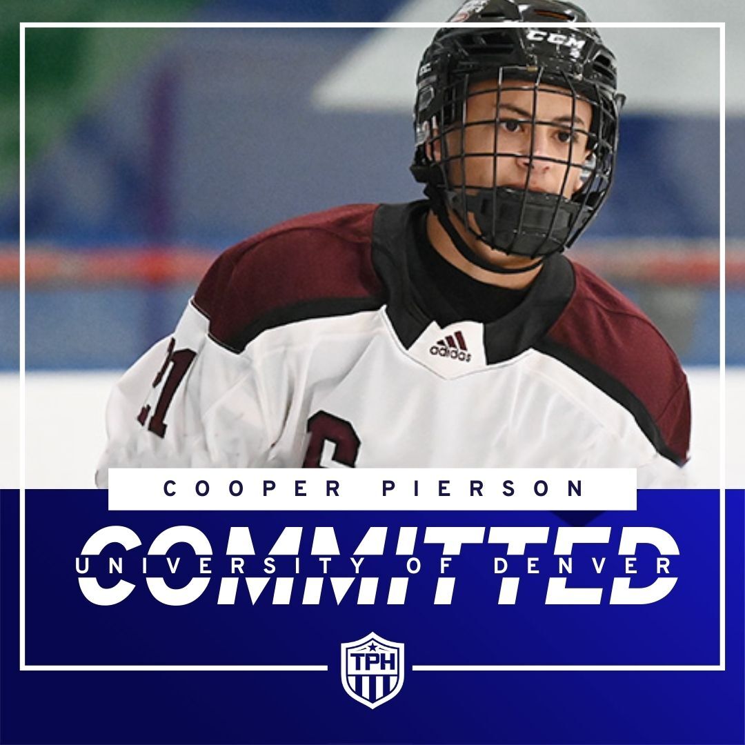 tphhockey's tweet photo. TPH would like to congratulate Cooper Pierson for committing to the University of Denver! Cooper is a @SpartansAAA Alumni #TPHTrained #UniversityofDenver https://t.co/MxQQjNkvvm