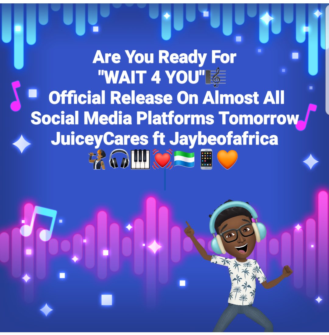 "WAIT 4 YOU"   🎼🧑🏾‍🎤🇸🇱
Is Master Piece Joint I Did With My Broda #Jaybeofafrica In The Same Struggle (Music). We Met The First Day And Compose This Awesome Song With The Help of Another Broda Call #JoeRose_Beatz*. That Night Was A Great One 🧑🏾‍🎤🙌🏾🇸🇱🎼🎧🧡📱🎹💓