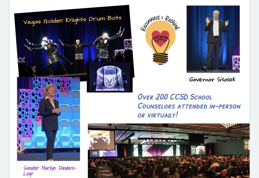 Reconnecting with our elementary school counselors during the ES Counselor Back to School meeting! Fun to look back at pictures from the ASCA Annual Conf this summer that so many CCSD school counselors attended. Looking forward to an amazing 2021-2022 school year! <a href="/ClarkCountySch/">CCSD</a>