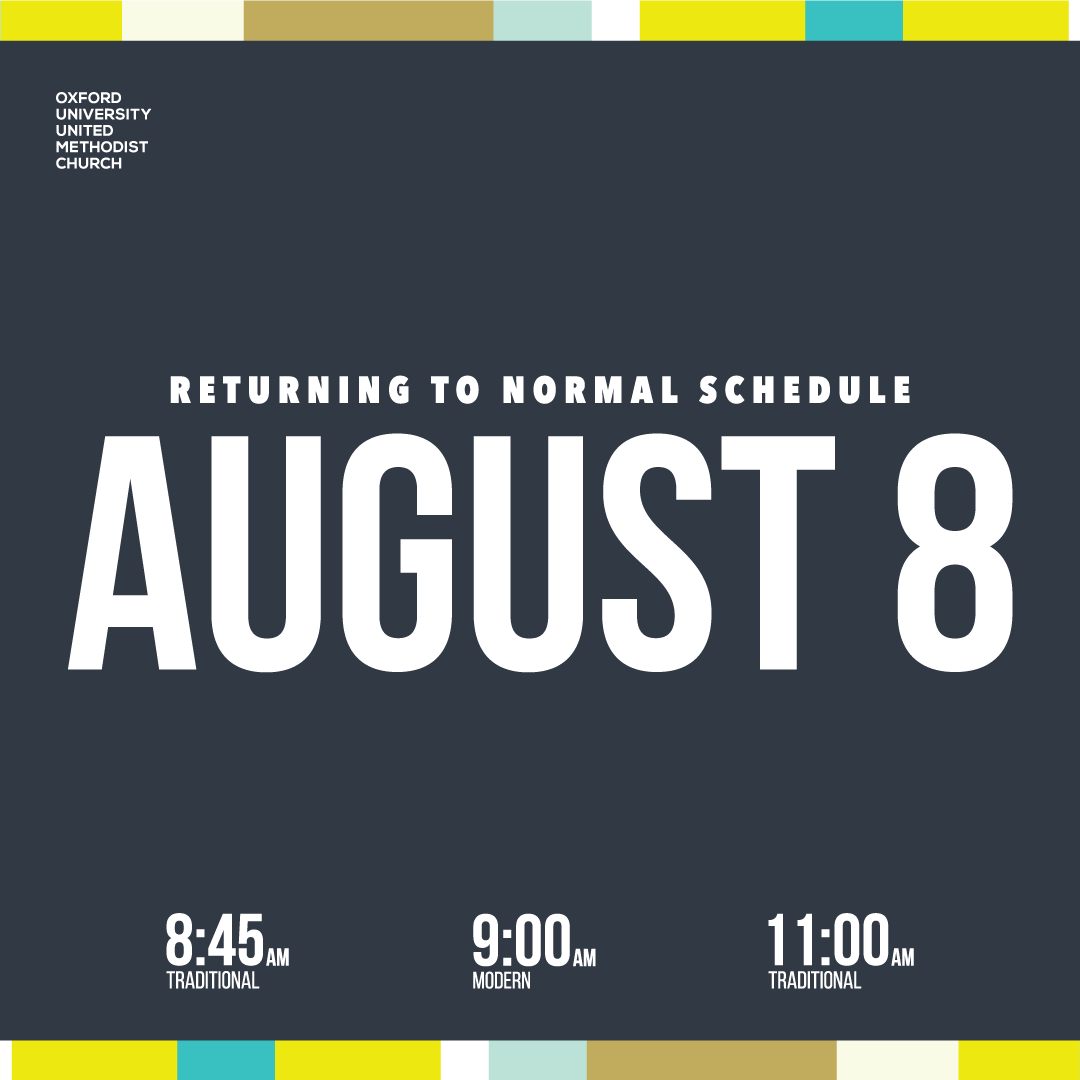ouumc's tweet photo. **** REMINDER ****

8:45 - Traditional Worship (In-Person)
9:00 - Modern Worship (In-Person &amp; Online)
11:00 - Traditional Worship (In-Person &amp; Online)

Share this post. Remind your friends and family.

See you there!

#ouumc #ouonline #oxfordms https://t.co/9qFqDTddpb