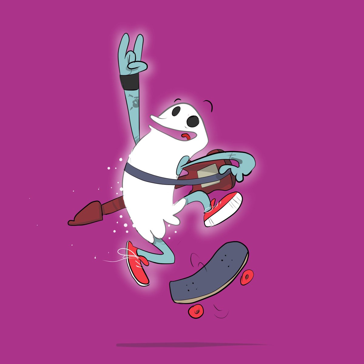 david_buist's tweet photo. Next #aughost prompt is Wicked. It's another returning ghost today. This time it's the ghost from @teenbottlerock's Ghost Story video.
#AuGHOST2021
@TheRealAuGHOST
#characterdesign #ghost #sicksesh #punk #punkrock #ghostStory #teenagebottlerocket #sk8 #sk8orDie #sk8AndDie https://t.co/PRyjjPdBtu