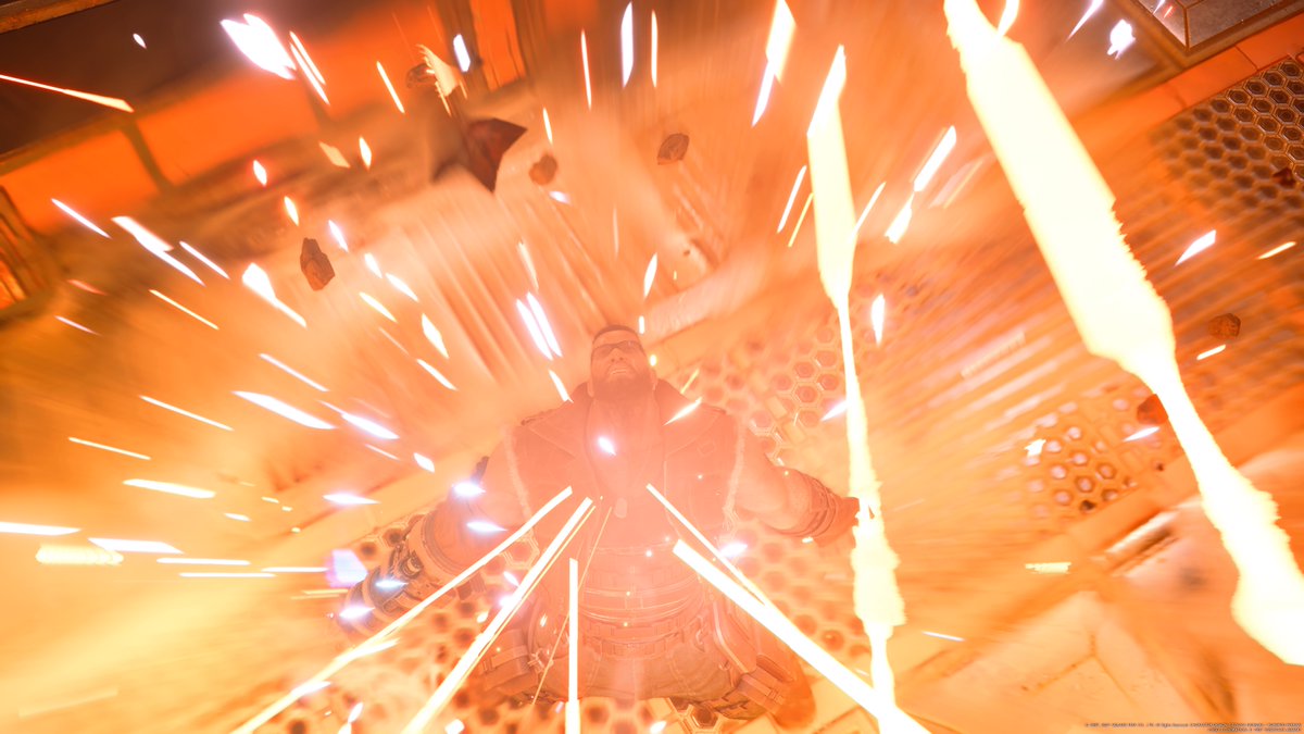 Steelskin vs laser.
<a href="/finalfantasyvii/">FINAL FANTASY VII</a>  #FF7RContest