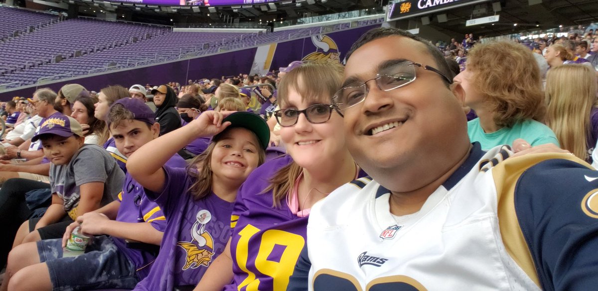 When you're the only one in your family who is not a Vikings fan, but still show up to support the family. #VikingsCamp