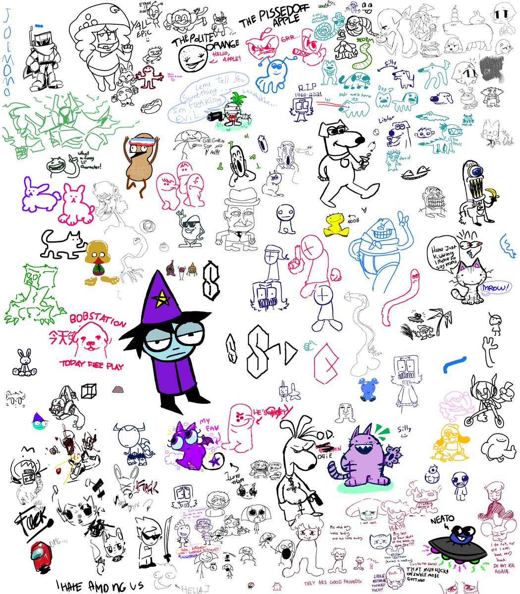 all the doodles from the aggieio last night

 🤠 again thanks everybody for joining 