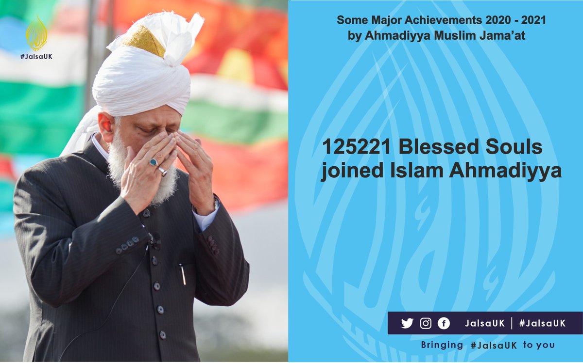 JalsaUK's tweet photo. 125,221 new converts joined the Ahmadiyya Muslim Community this year. #JalsaUK https://t.co/wLm4V5rpMr