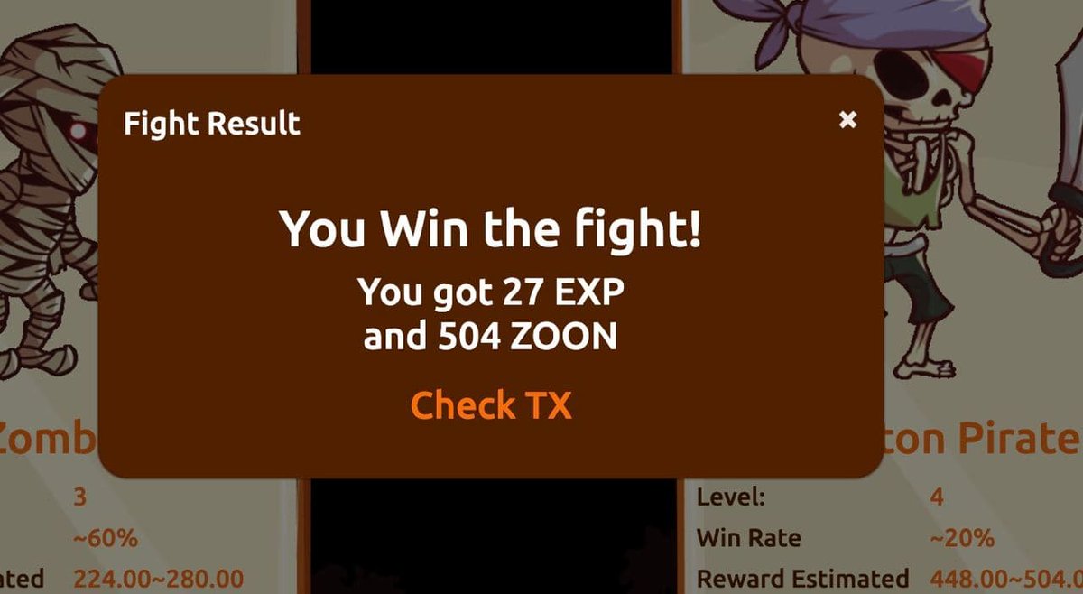 CryptoZoonBSC's tweet image. ⚔️Fight Monsters is live now!

Go to app.cryptozoon.io/fight-monster.

Enjoy your game, Zoan Trainers!

$ZOON #ZOON #PlayToEarn #P2E