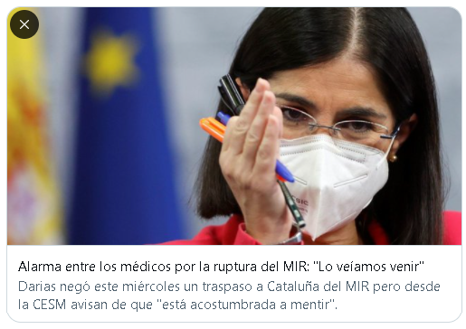 Buenos días, <a href="/CarolinaDarias/">Carolina Darias</a> 

¡Pero Carol! ¿Qué es eso de la ruptura del MIR? En teoría has dicho que no, pero la gente no se fía de tus palabras. "Acostumbrada a mentir". 

Mira que te lo tengo dicho: DEJA QUE PIENSE LA LECHUGA. Por lo menos las cosas no irán a peor.