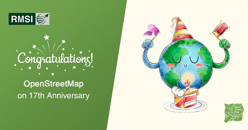 #OpenStreetMap’s 17th Anniversary Birthday party is here and we are excited to invite you all for <a href="/RMSI_Global/">RMSI Pvt. Ltd.</a> #Mapathon, a #virtualcelebration of the #Anniversary! 

Happy Mapping! 

#mapping #osm #navigationsystems #navigation #innovation