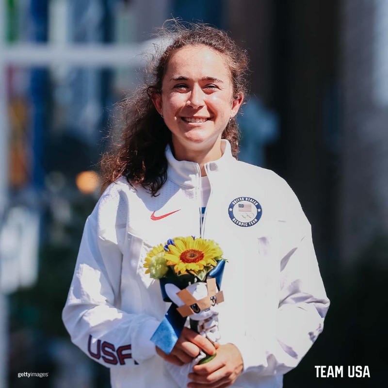 TeamUSA's tweet photo. A story unlike any other. 

After qualifying for the #TokyoOlympics at her first-ever marathon, @ByGollyMolly12 claimed an Olympic 🥉  in her third career marathon.