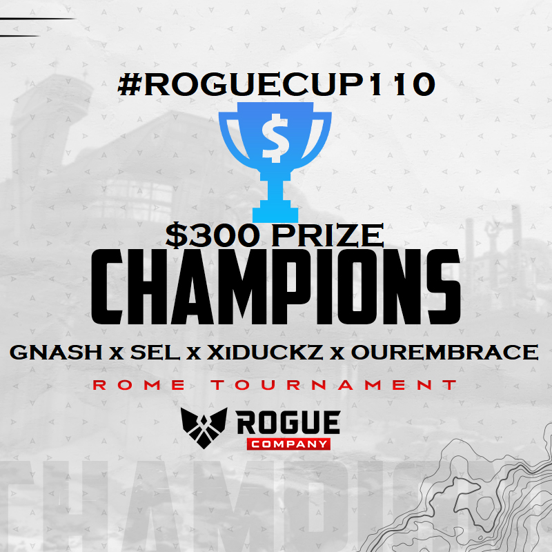 RomeTheHost's tweet photo. CONGRATS TO @Gnashex @sully_boR @xiDuckz @Magorsin ON WINNING THE $300 4V4 #ROGUECUP110 LAST NIGHT !!! https://t.co/j89ADA3ECG