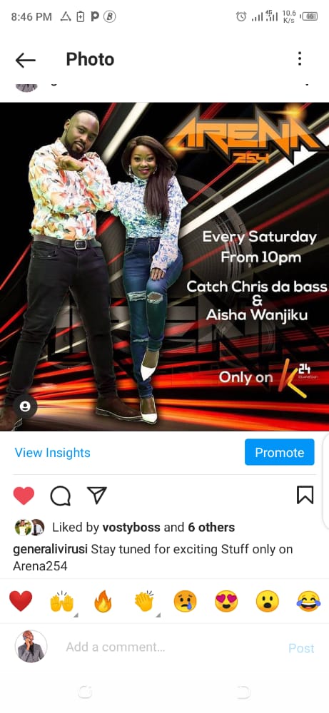 Jeff__eric's tweet photo. #Arena254
#KaliniKali
@Chris001
@aishawanjiku
@eddykavai 
@arena254fans

Tonight at 10pm it's gonna be fire.Tune in k24🔥🔥 https://t.co/O5zGQRFNMu