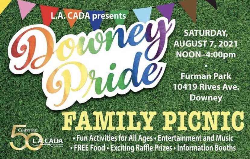 PrideWhittier's tweet photo. TODAY! #WhittierPride will be supporting our Gateway neighbors at #DowneyPride. Free, safe family event for all, 12 to 4 @ Furman Park. See you there! https://t.co/EIh38Wtnin
