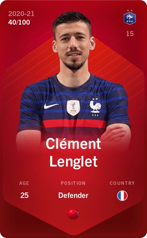 SorareData (@soraredata) on Twitter photo To celebrate the @GoldinAuctions x <a href="/SorareHQ/">Élie Yaffa</a> auctions ending on 8/8, let's reward one of you with a... FREE France card!
Clément Lenglet 40/100 is up for grabs!
Rules:
*RT+Follow @GoldinAuctions & <a href="/SorareData/">SorareData</a>
*Ends: Aug 9, 02:00 UTC
To Bid on Auctions:
bit.ly/2X72bZW To celebrate the @GoldinAuctions x <a href="/SorareHQ/">Élie Yaffa</a> auctions ending on 8/8, let's reward one of you with a... FREE France card!
Clément Lenglet 40/100 is up for grabs!
Rules:
*RT+Follow @GoldinAuctions & <a href="/SorareData/">SorareData</a>
*Ends: Aug 9, 02:00 UTC
To Bid on Auctions:
bit.ly/2X72bZW