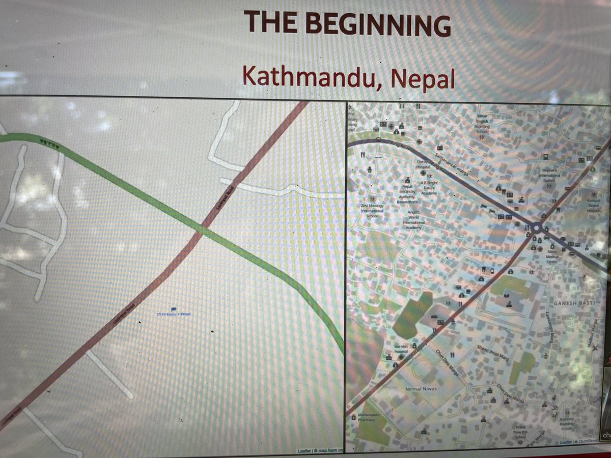 semiller88's tweet photo. Hearing about @youthmappers at the @dinaa_proj workshop from co-founder Chad Blevins. Unbeknownst to Chad, Kathmandu is close to my heart and former hometown in the mid to late 90’s. Public web GIS communities https://t.co/TTSFGaNPHZ #DINAA
 I ❤️ 🇳🇵 https://t.co/u6ZQlcVGfa