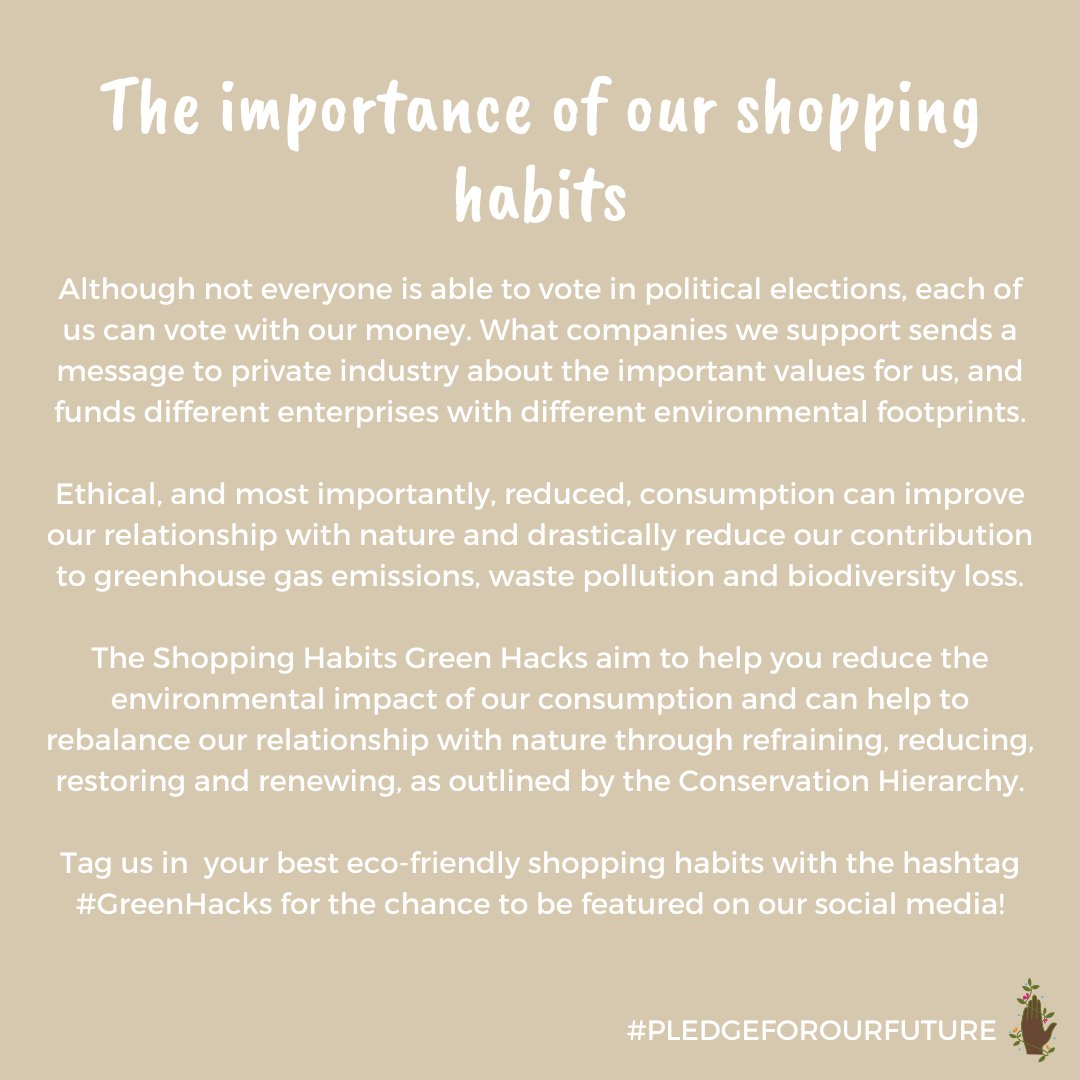 Today on Why #GreenHacks? we want to talk about the environmental impact of our #shopping habits👜💰There are so many things we can do to be more #naturefriendly in this category - follow to hear how🌹

#environment #nature #sustainability #consumerism