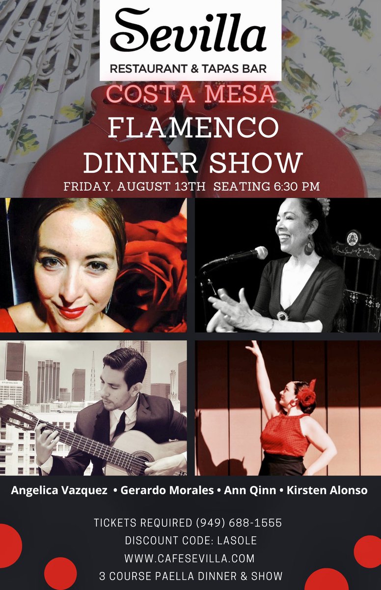 lasoleflamenco's tweet photo. Shows at Cafe Sevilla OC https://t.co/wwICvnR8Wu