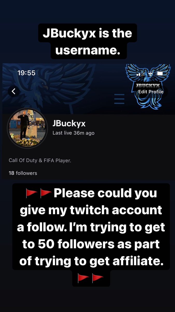 JordanBucknall's tweet photo. If you have a twitch account please give me a follow 👍🏽

If you could also Retweet this it would be appreciated! 

https://t.co/llZbRqTna2 https://t.co/4gFaFSGdQJ