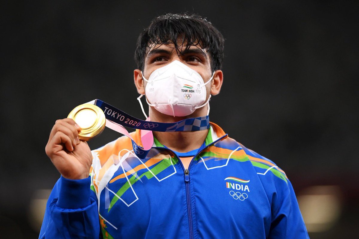 thevivek84's tweet photo. Proud moment for India 🇮🇳. 
Respect++❤
#NeerajChopra
#goldmedal https://t.co/Mp9hbpll8G