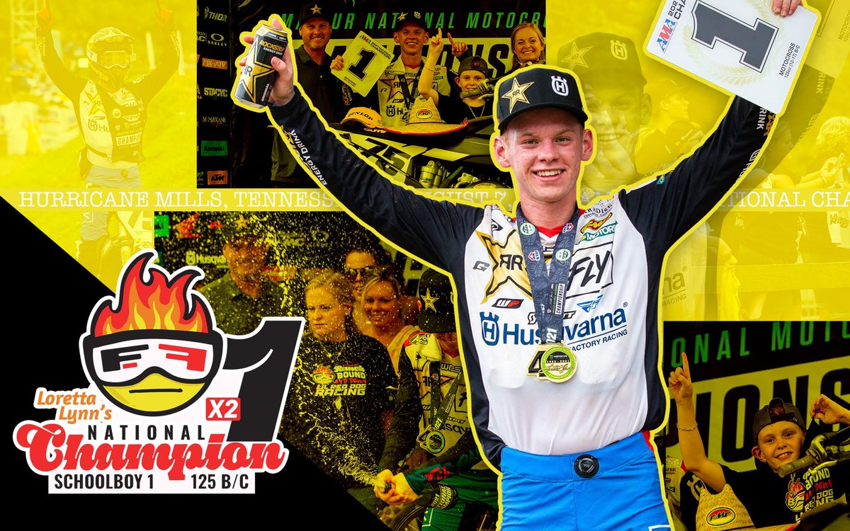 Amazing week at <a href="/LorettaLynnMX/">Loretta Lynn MX</a>! 🙌🏼 Was able to take home the 125 B/C and Schoolboy 1️⃣ championships! 🏆🏆 I want to say a HUGE thanks to my team, my family, and everyone that supports me 🤝