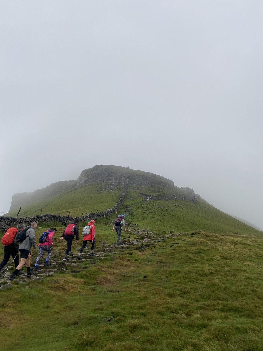 Viva_el_Swain's tweet photo. The conditions today were horrendous, downpours from mile 6 and the climbs on all three peaks were the toughest I’ve done, did a good time  second pair back from our charity group ⛰⛰⛰ #chuftybadge https://t.co/VcleYyhoRi