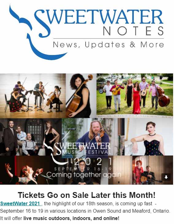 Read all about SweetWater in the new edition of SweetWater Notes. SweetWater 2021 Coming Up Soon! - mailchi.mp/500b3094258c/s…