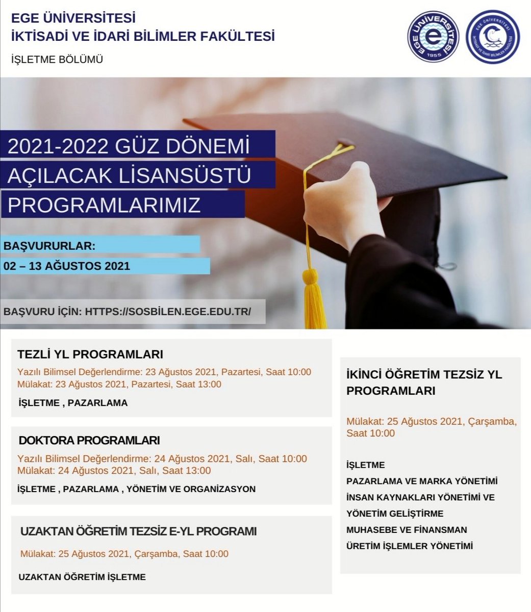 JrFizz's tweet image. Ege Üniversitesi lisansüstü başvuruları 2-13 Ağustos arasında