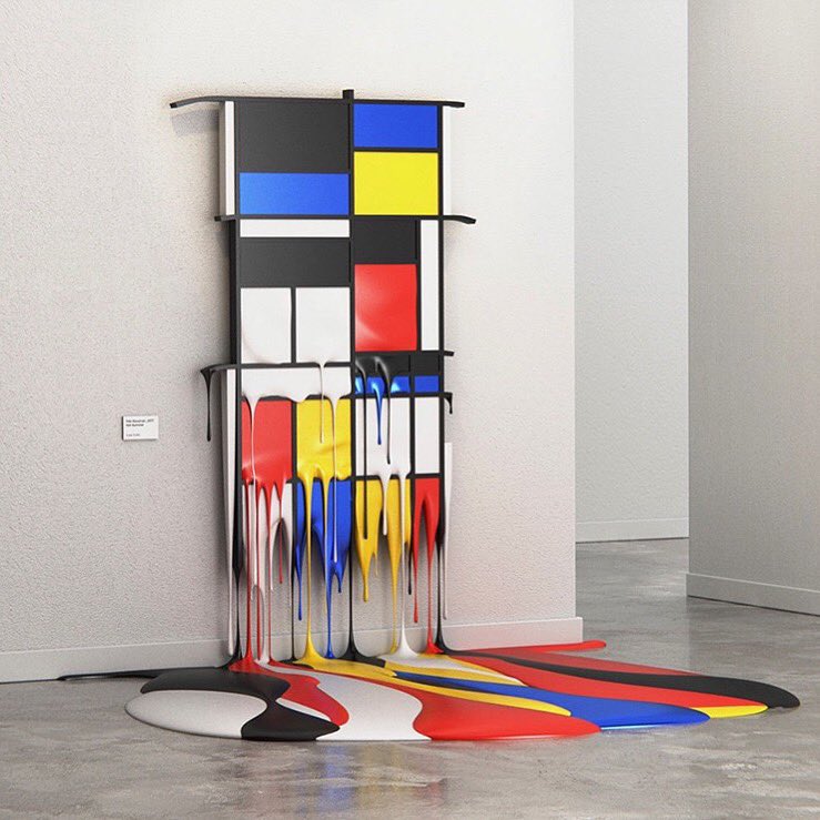 BauhausMovement's tweet photo. Melting Masterpiece Digital Artworks by Alper Dostal. #Mondrian #DeStijl #Art https://t.co/1awf0coWdE