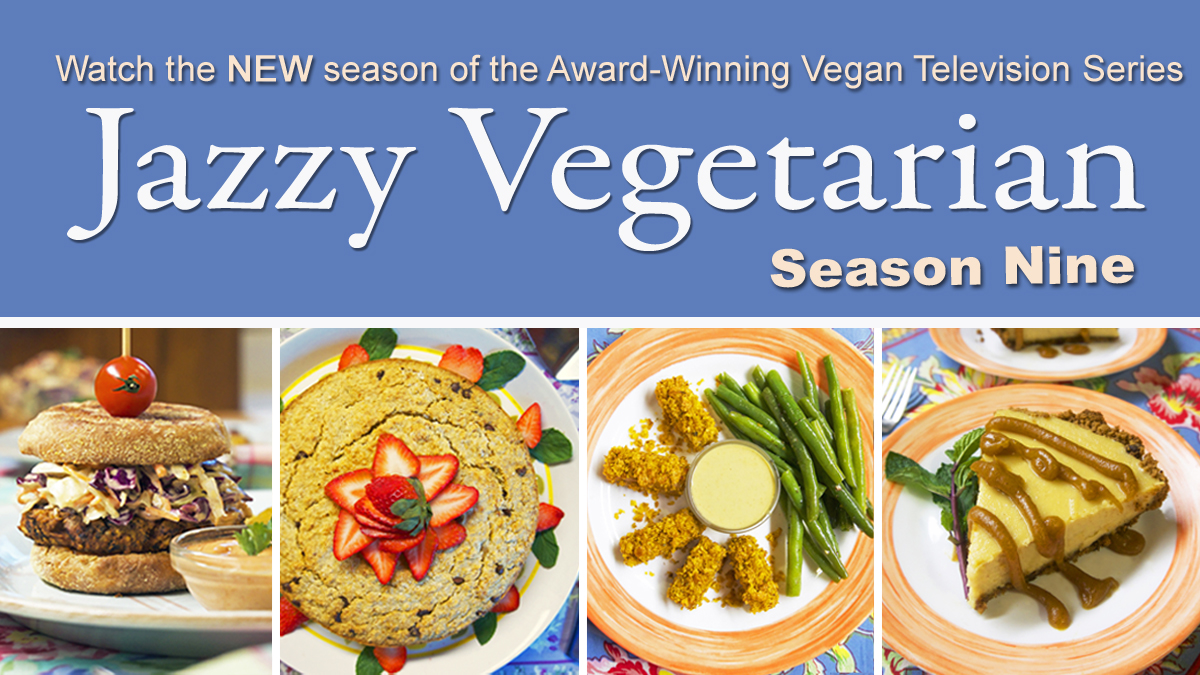 Jazzyvegetarian's tweet image. If you are based in the broadcast area you can watch or livestream #JazzyVegetarian online today at 4:30pm on @MyNJPBS or Sunday at 1pm on @WLIW21. I hope you will #tunein for #delicious #vegan #recipes!