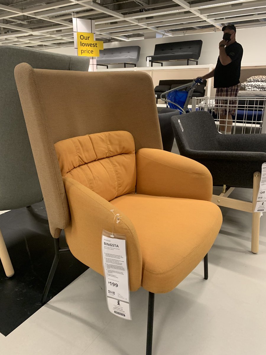 therapist: the ikea bingsta armchair can't hurt you it isn't real
ikea bingsta armchair: