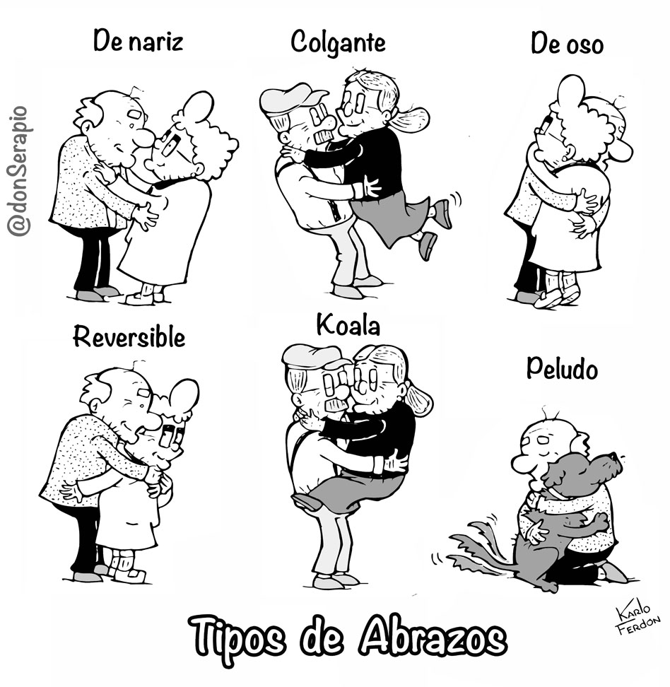 Cuál es tu abrazo favorito? (Vacunense para que pronto podamos abrazarnos tod@s) Tipos de abrazos.- instagram.com/donserapio/