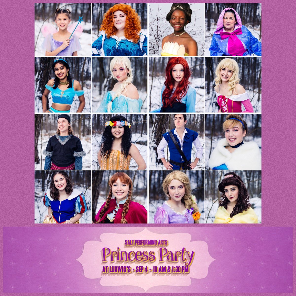 Princess Palooza at Ludwig’s September 4. Singing, dancing, and mingling with the royalty: saltpa.com/princessparty