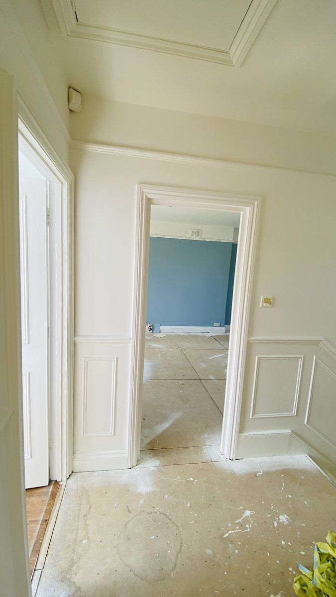 BespokeDecorUK's tweet photo. I have painted this room today in hard to get #hazy from CALIFORNIA COLLECTION #californiacollection @FarrowandBallUS and ceiling and woodwork #wimbornewhite #bespokedecorukltd #karoldoba #londonpainter #interior @kellywearstler #london https://t.co/qBxaMbr26P