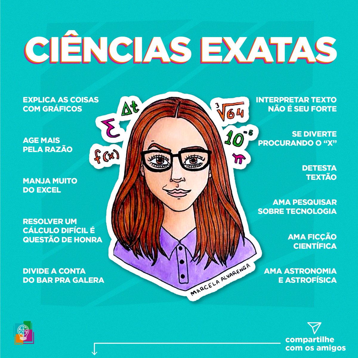 saladosaber's tweet photo. Quem é do #TimeExatas geralmente possui um perfil meio nerd. 🤓 "Amo mais números do que pessoas." 

Relacionamento? Só se for com a maravilhosa Matemática, a Física ou a Química. 💙

São extremamente racionais e metódicos. 📊 

E aí, se identifica? 😜 Conta pra gente! 👇 https://t.co/k3V2aMnf3b