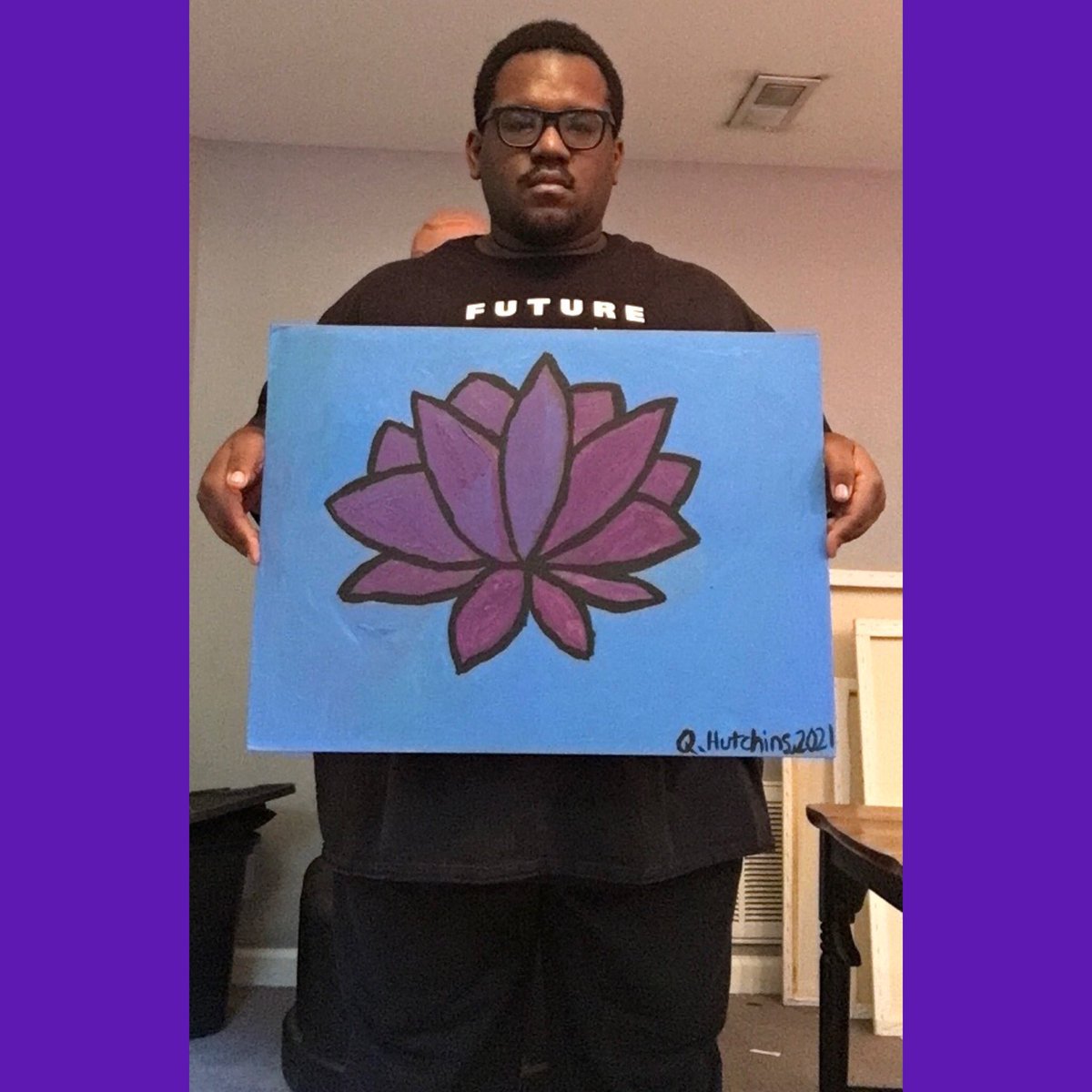 Purple Lotus Flower, Acrylic On Canvas, 18x24 stretched canvas, painted and signed by me. 

#LotusFlowerArt #FlowerArt #purplelotusflower #Spiritualflower #LotusFlower #BlackArt #BlackArtist #supportblackartists