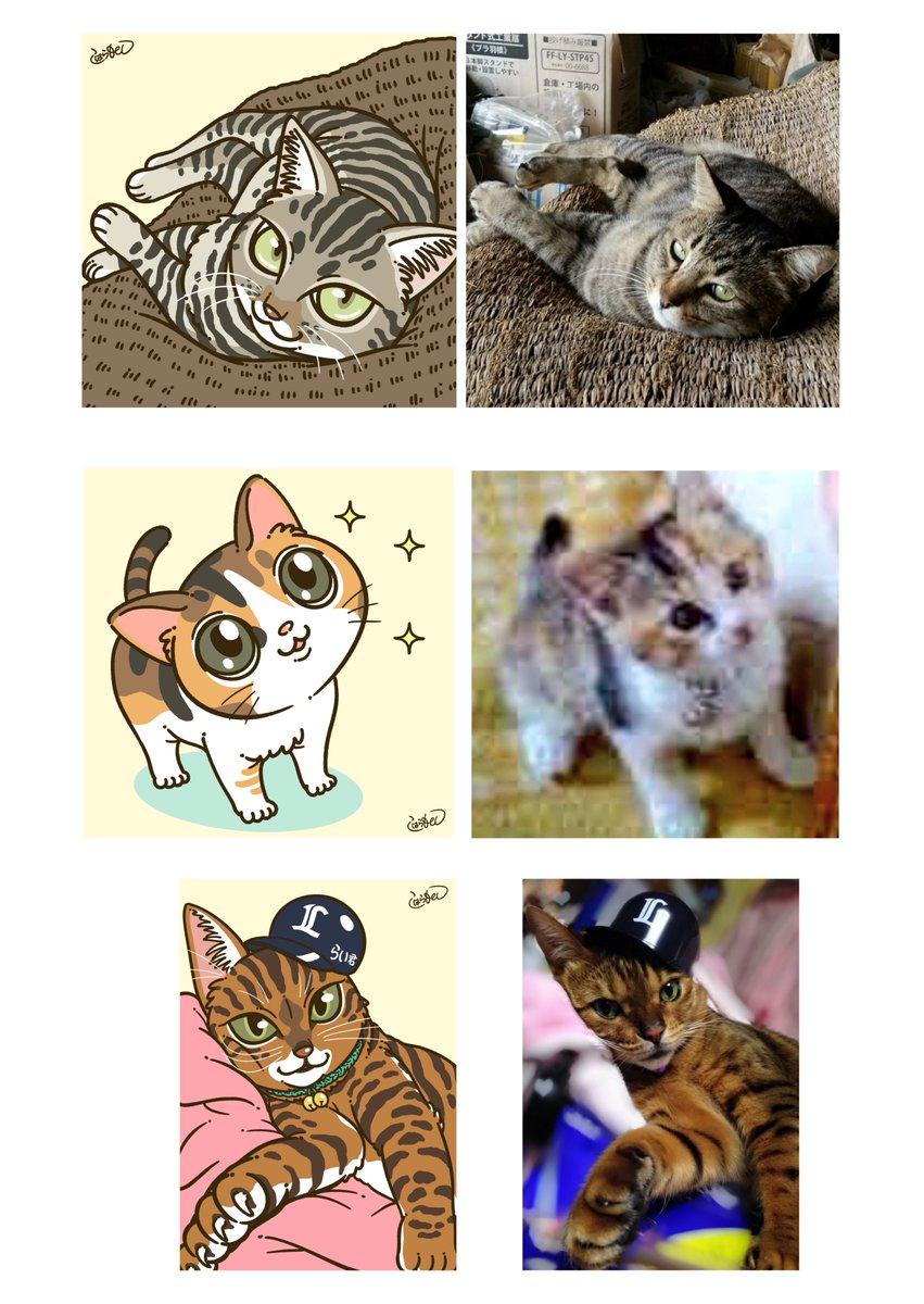 いろんなネコチャンを描いたなー!
どの子も個性があって素敵だねー!
#世界猫の日 