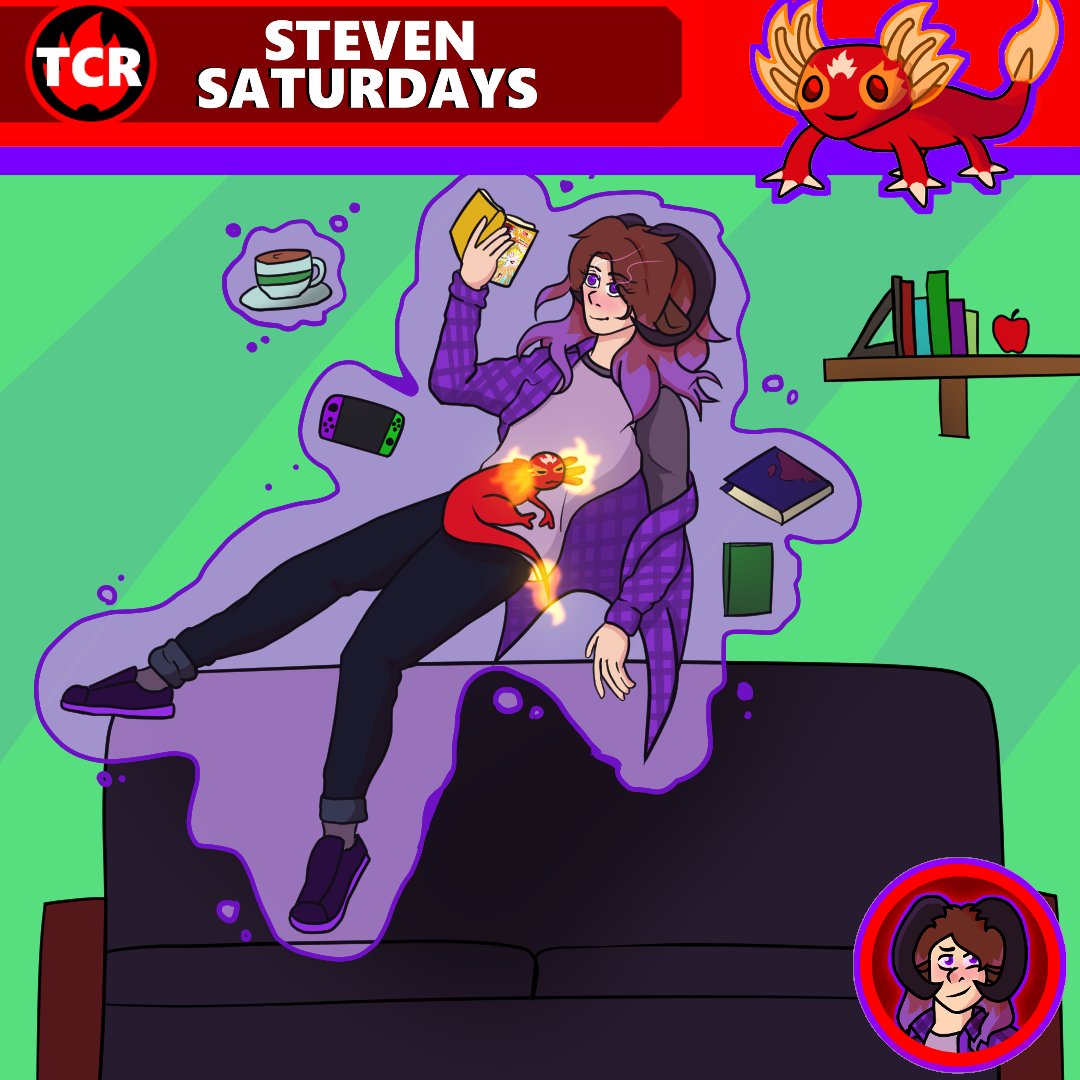 teamcoderedhq's tweet photo. Who needs a couch when you have telekinesis? Thanks Arma, happy #StevenSaturday! #tcr #teamcodered #stevenwqcumber #axolotl #telekinesis #art #ArtistOnTwitter https://t.co/4KgB4fgwUq