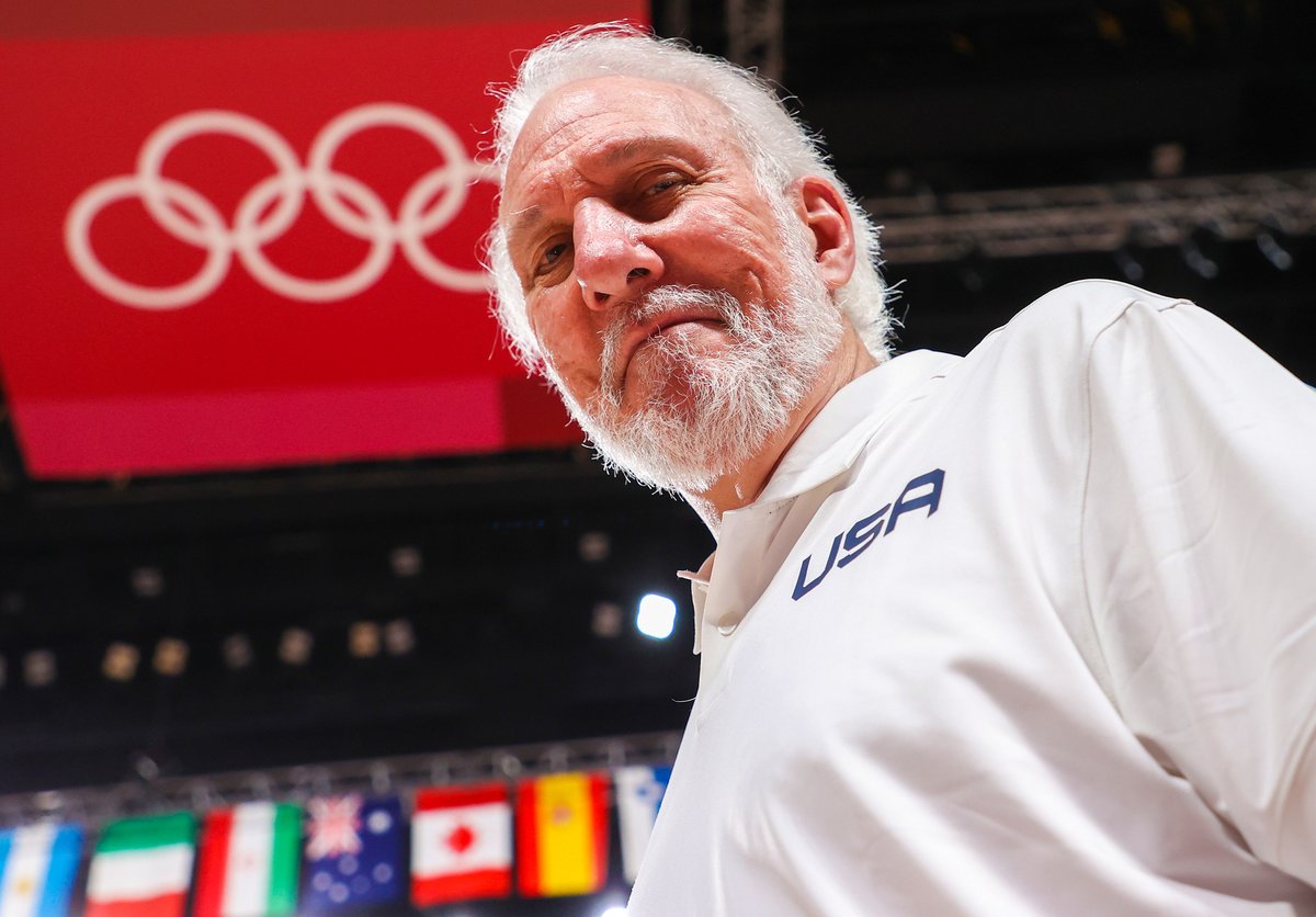 spurs's tweet photo. Incredibly proud of you, Coach 👏 

#Tokyo2020 | #Basketball https://t.co/gprSSwzQE3