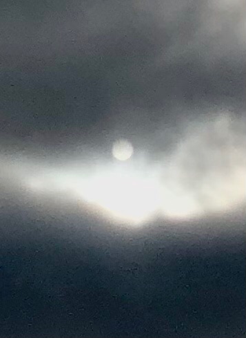 Take a close look. It is not a full moon right now and the zoomed in version shows light emanating from below. What is that? We spotted this 20 minutes ago. Newport Beach CA #skyanomolies #notthesun #notthemoon